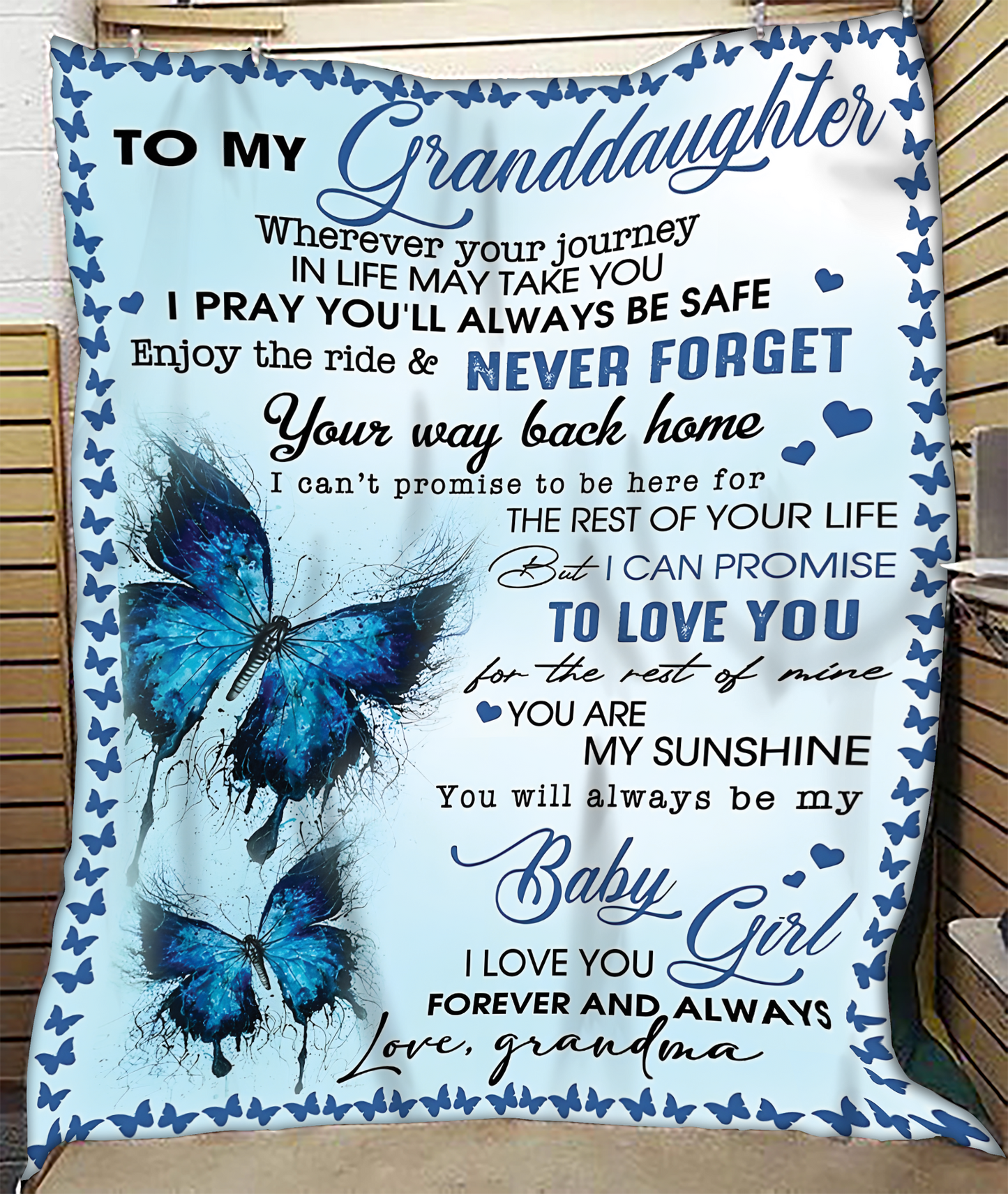 Special Gift For Your Granddaughter Blanket - From Grandma (SKUB12-24)
