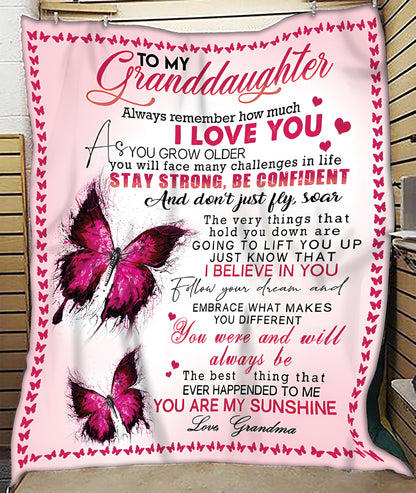 Special Gift For Your Granddaughter Blanket - From Grandma (SKUB12-230)