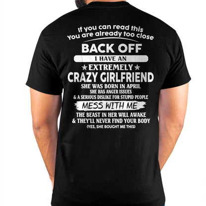 April - If You Can Read This You Are Already Too Close - Gift For Your Boyfriend, Husband From Wife - TLEE04 (SKU07-175-04)