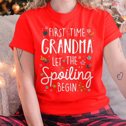 FIRST TIME GRANDMA T-SHIRT – PERFECT GIFT FOR NEW GRANDMAS - TLEE00 (SKU8-GRA00)