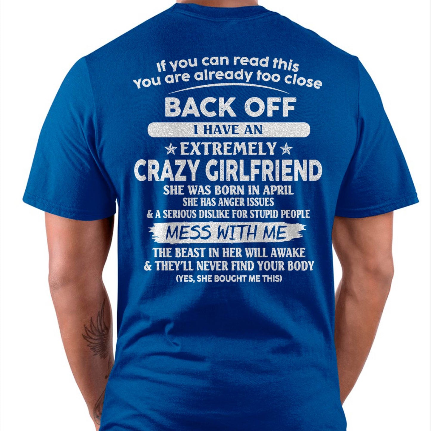 April - If You Can Read This You Are Already Too Close - Gift For Your Boyfriend, Husband From Wife - TLEE04 (SKU07-175-04)