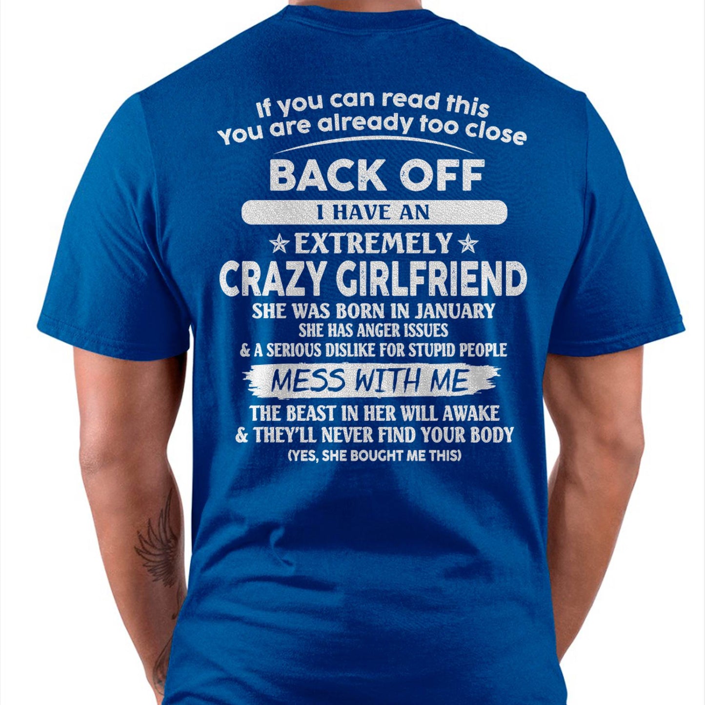 January - If You Can Read This You Are Already Too Close - Gift For Your Boyfriend, Husband From Wife - TLEE01 (SKU07-175-01)