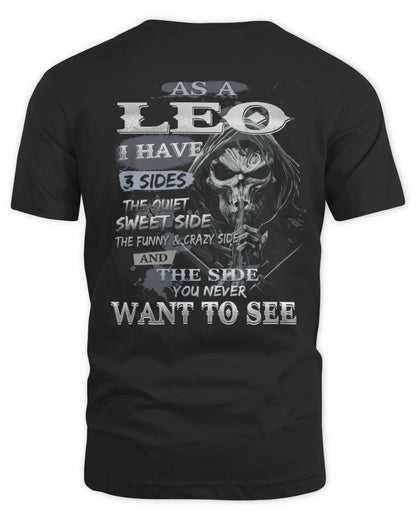 MEN'S LEO ZODIAC T-SHIRT – 3 PERSONALITY SIDES DESIGN - GIFT FOR MAN - TLEE00