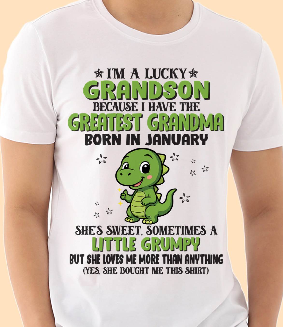 JANUARY - I'M A LUCKY GRANDSON BECAUSE I HAVE THE GREATEST GRANDMA - FROM GRANDMA - TLEE01 (SKU09-86-01)