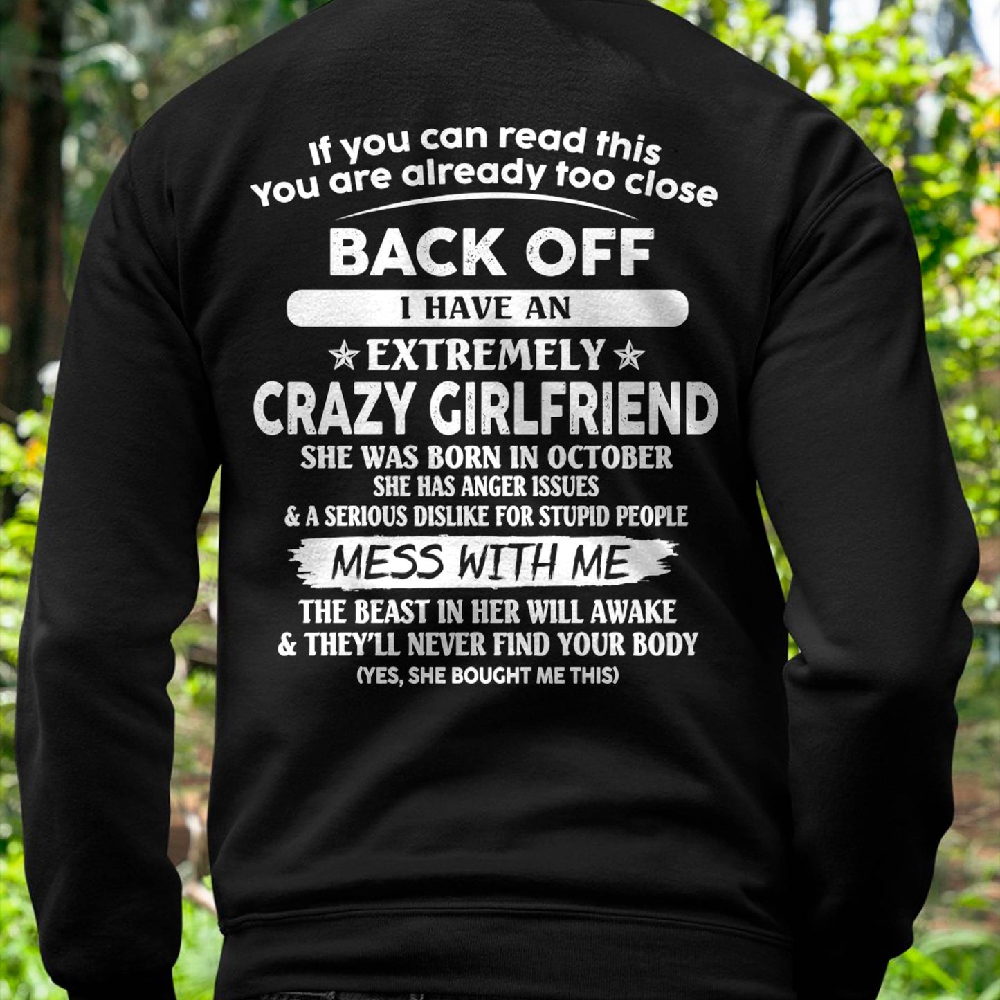 October - If You Can Read This You Are Already Too Close - Gift For Your Boyfriend, Husband From Wife - TLEE10 (SKU07-175-10)