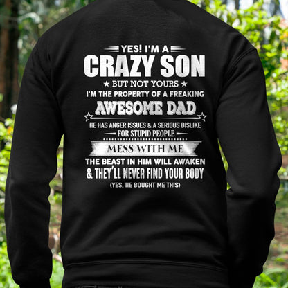 YES! I'M A CRAZY SON - GIFT FOR SON FROM DAD - TLEE00 (SKU07-52-00)