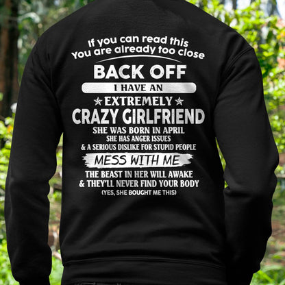 April - If You Can Read This You Are Already Too Close - Gift For Your Boyfriend, Husband From Wife - TLEE04 (SKU07-175-04)