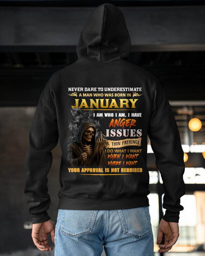 JANUARY - NEVER UNDERESTIMATE A MAN WHO KNOWS WHO HE IS - FOR MAN - TLEE01 (SKU26T-01156-01)