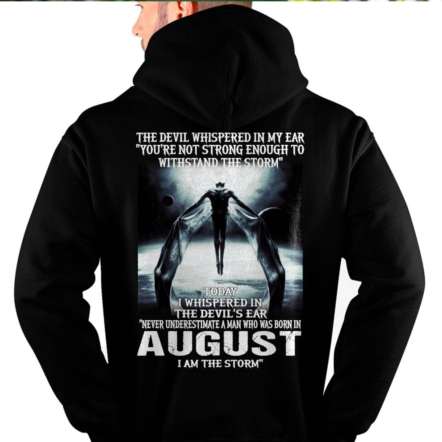 AUGUST - THE DEVIL WHISPERED IN MY EAR - T-SHIRT FOR MAN - TLEE08 (SKU08-35-08)