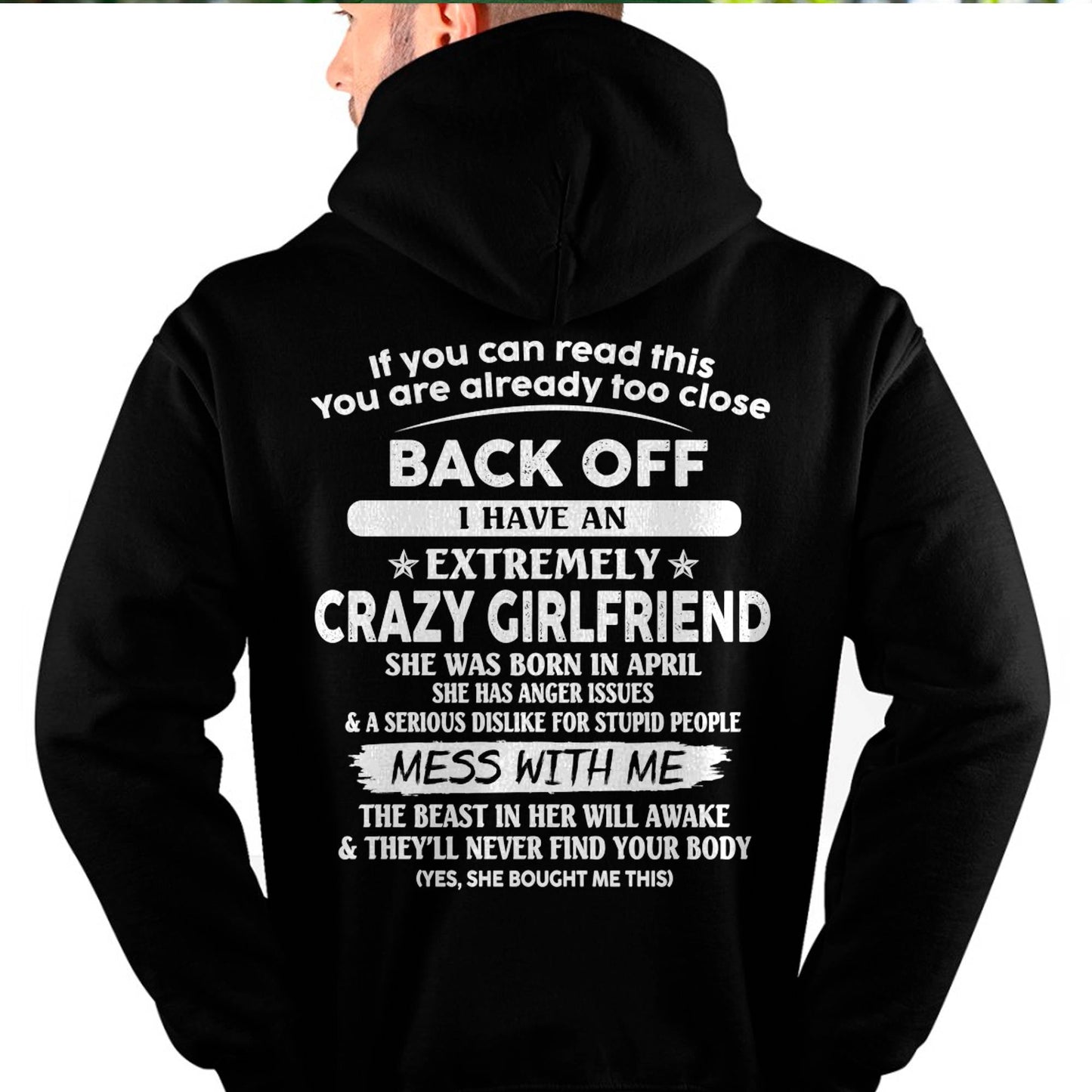 April - If You Can Read This You Are Already Too Close - Gift For Your Boyfriend, Husband From Wife - TLEE04 (SKU07-175-04)