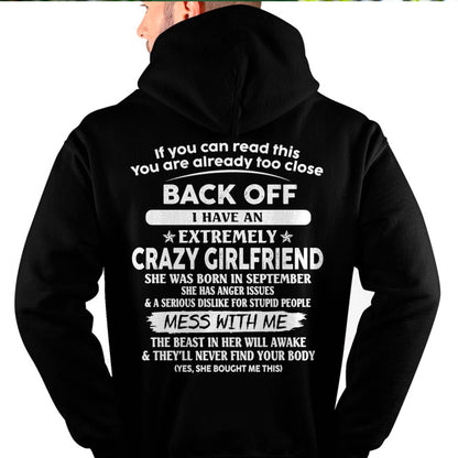 September - If You Can Read This You Are Already Too Close - Gift For Your Boyfriend, Husband From Wife - TLEE09 (SKU07-175-09)