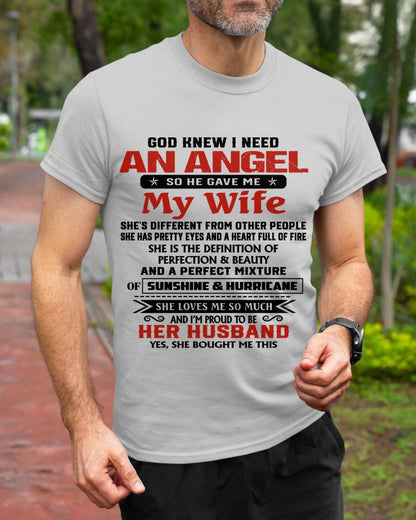 GOD KNEW I NEEDED AN ANGEL SO HE GAVE ME MY WIFE - FROM WIFE - TLEE00 (SKU26T-01-54-00)