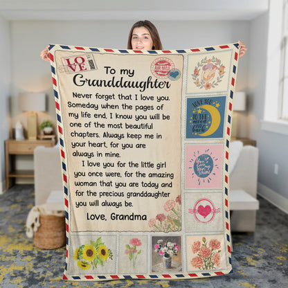 Special Gift For Your Granddaughter Blanket - From Grandma04