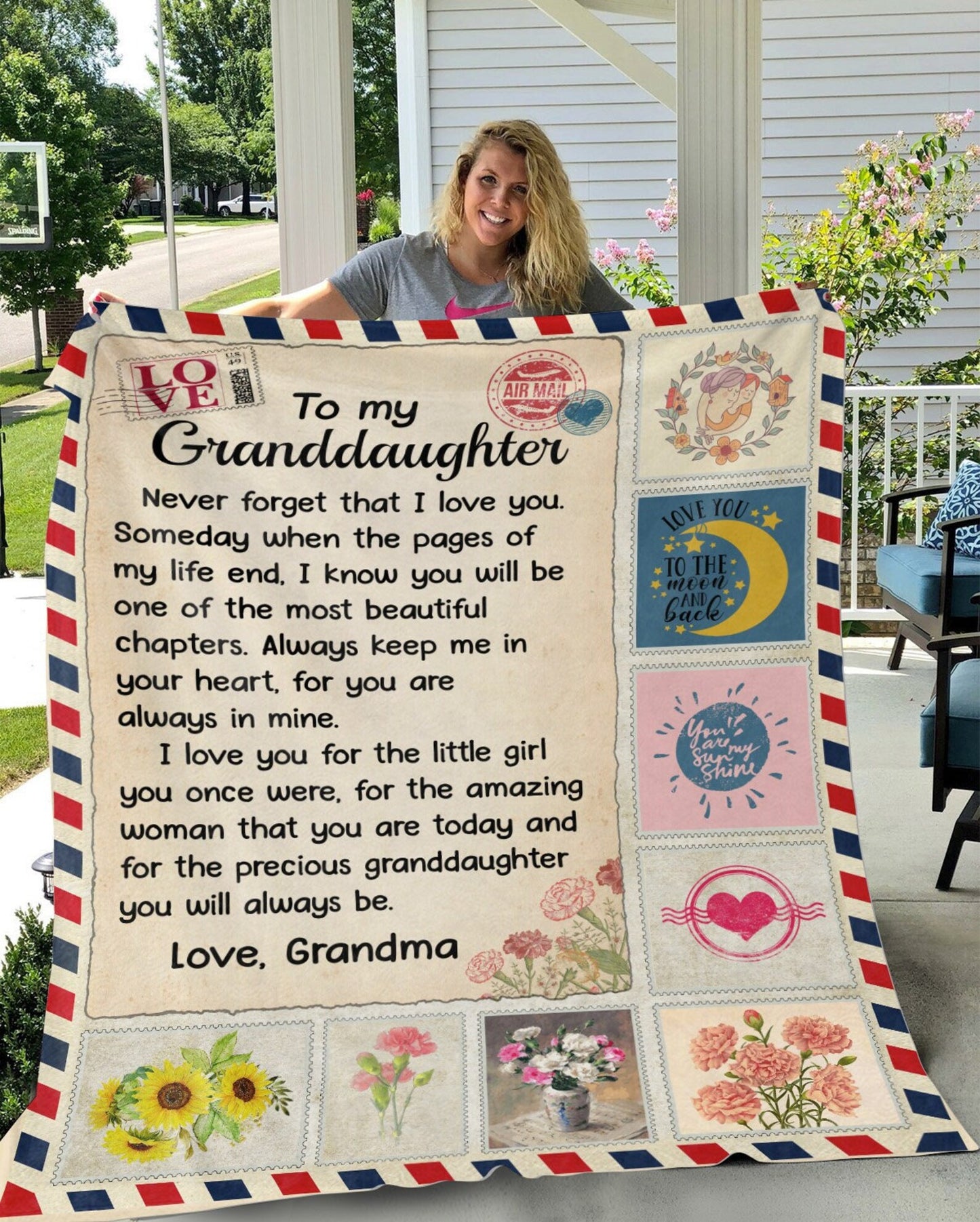 Special Gift For Your Granddaughter Blanket - From Grandma04