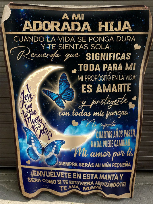 MANTA PARA HIJA – REGALO DE COMODIDAD Y CALOR DE MAMÁ Manta acolchada de forro polar Sherpa NTTDsp