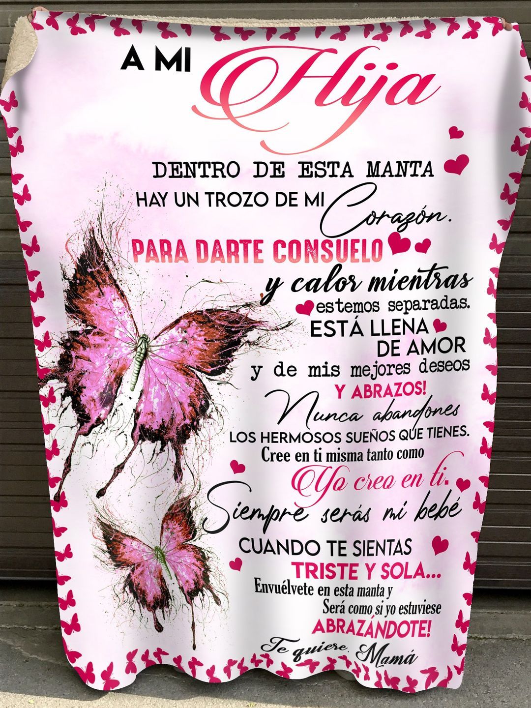 MANTA PARA HIJA – REGALO DE COMODIDAD Y CALOR DE MAMÁ Manta acolchada de forro polar Sherpa NTTDsp