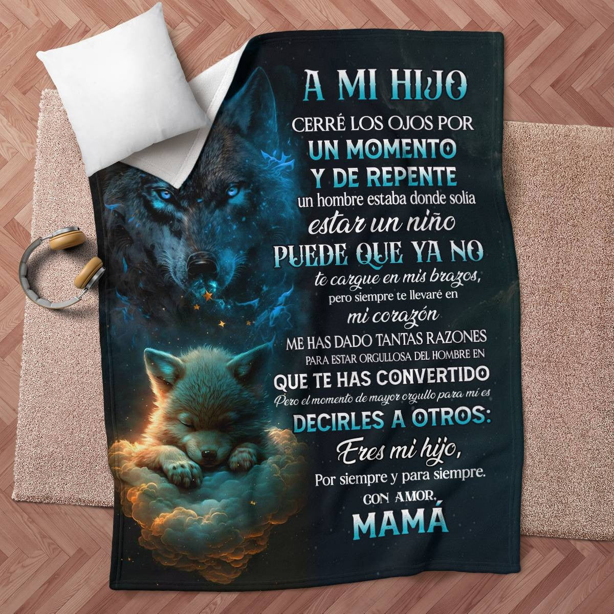 MANTA PARA HIJO – REGALO DE COMODIDAD Y CALOR DE MAMÁ Manta acolchada de forro polar Sherpa NTTDsp