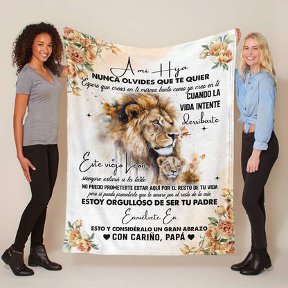 Manta para Hija – Regalo de Consuelo y Calidez de Papá Manta Acolchada de Forro Polar Sherpa NTTDsp