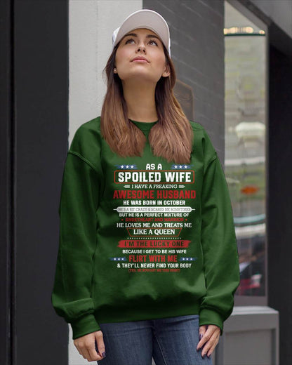 OCTOBER - AS A SPOILED WIFE  I HAVE A FREAKING AWESOME HUSBAND - FROM HUSBAND - TLEE10 (SKU12-290-10)