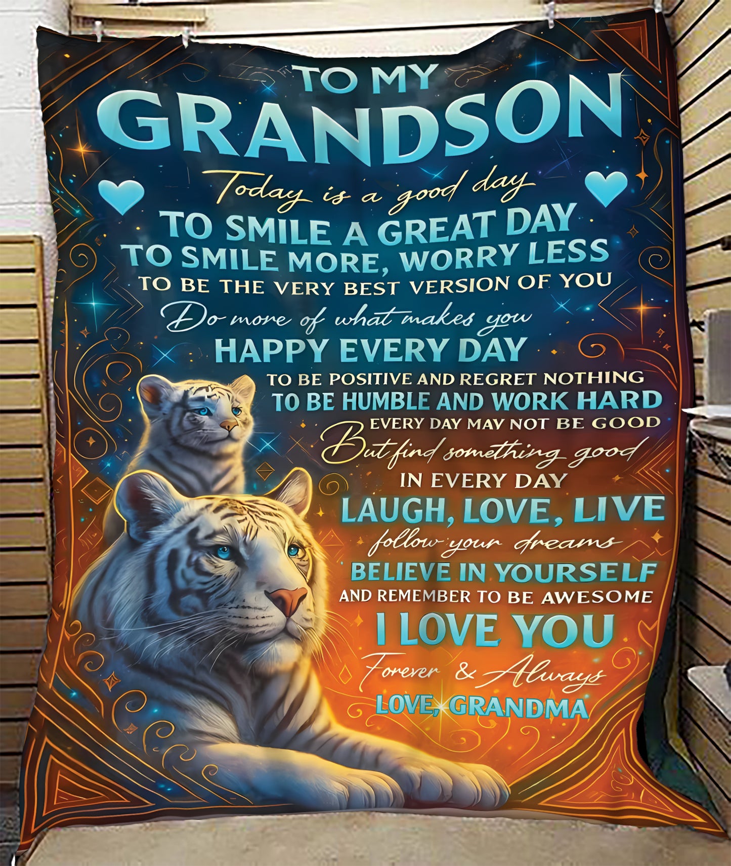 Special Gift For Your Grandson Blanket - From Grandma (SKUB10-155) FULL