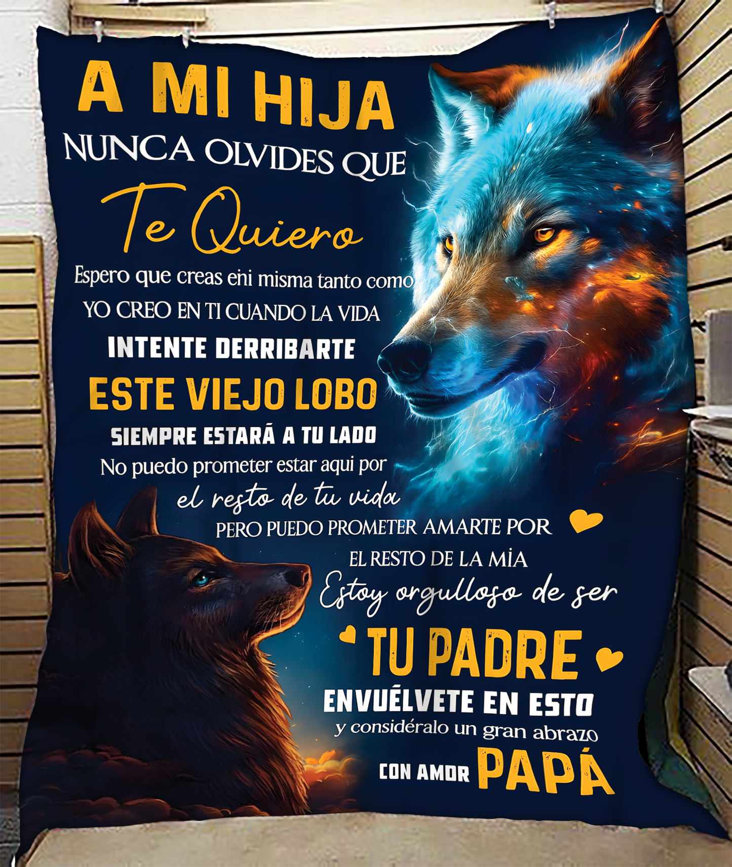 Manta para Hija – Regalo de Consuelo y Calidez de Papá Manta Acolchada de Forro Polar Sherpa NTTDsp (SKUB11-71)