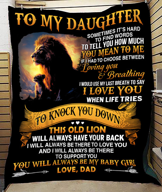 Special Gift For Your Daughter Blanket - From Dad (SKUB12-80)