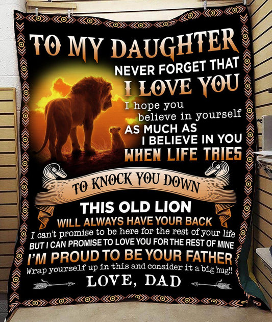 BLANKET FOR DAUGHTER - GIFT FROM DAD - COMFORT & WARMTH GIFT 2 NTTD00 (SKUB06-53)