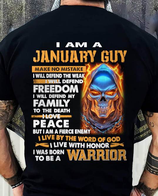 JANUARY - A WARRIOR BY BLOOD, A BELIEVER BY HEART - GIFT FOR MAN - TLEE01 (SKU10-51-01)