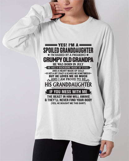 JULY - YES! I'M A SPOILED GRANDDAUGHTER I'M RAISED BY A FREAKING GRUMPY OLD GRANDPA - FROM GRANDPA - TLEE07 (SKU12-129-07)