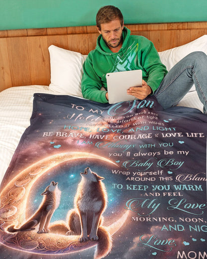 BLANKET FOR SON - GIFT FROM MOM - COMFORT & WARMTH GIFT (SKUB-NTTD-04)