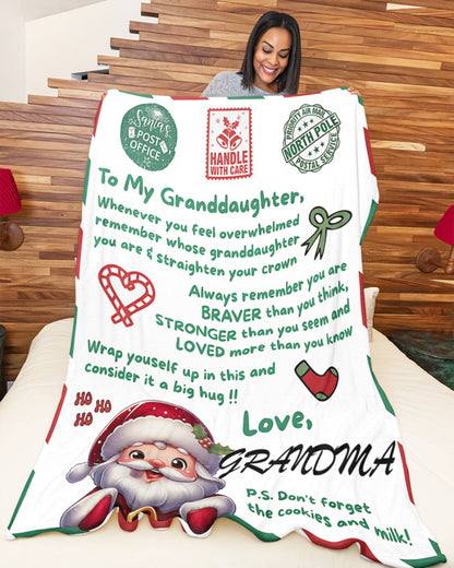 BLANKET FOR GRANDDAUGHTER – COMFORT & WARMTH GIFT Sherpa Fleece Blanket NTTD00 (SKUB-CHRISTMAS3)