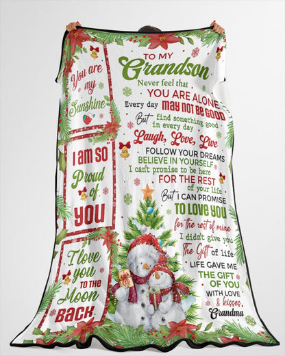 BLANKET FOR GRANDSON – COMFORT & WARMTH CHRISTMAS GIFT FROM GRANDMA  Sherpa Fleece Quilt Blanket NTTD00 (SKUB10-183)