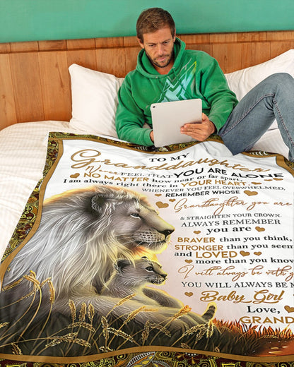 BLANKET FOR GRANDDAUGHTER – COMFORT & WARMTH GIFT FROM GRANDPA  Sherpa Fleece Quilt Blanket NTTD00 (SKUB11-54)