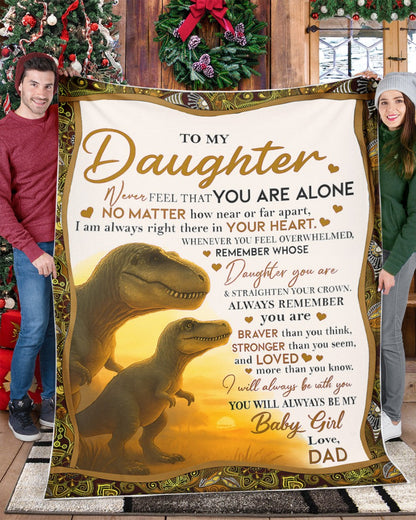 BLANKET FOR DAUGHTER – COMFORT & WARMTH GIFT FROM DAD Sherpa Fleece Quilt Blanket NTTD00 (SKUB-BLK-DADKL)