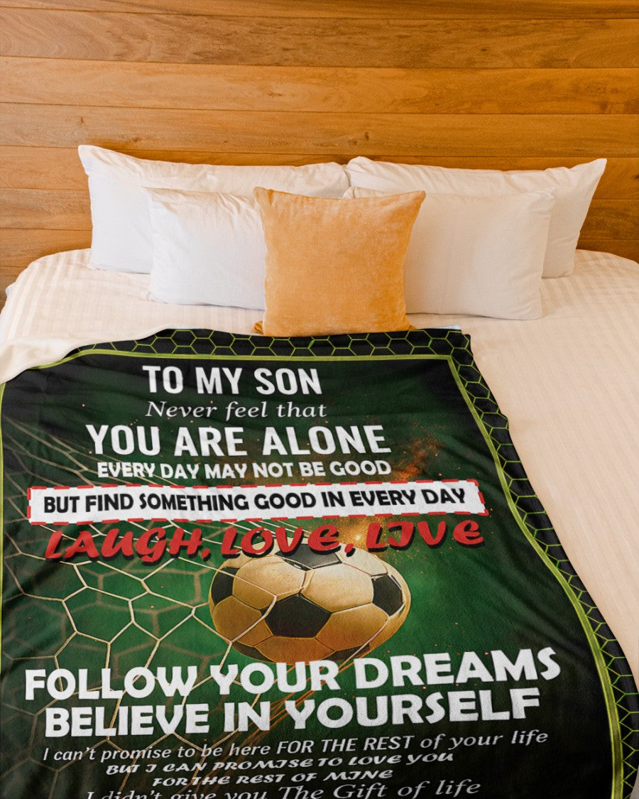 BLANKET FOR SON – COMFORT & WARMTH GIFT FROM DAD Sherpa Fleece Quilt Blanket NTTD00 (SKUB-BLK-DADFB2)