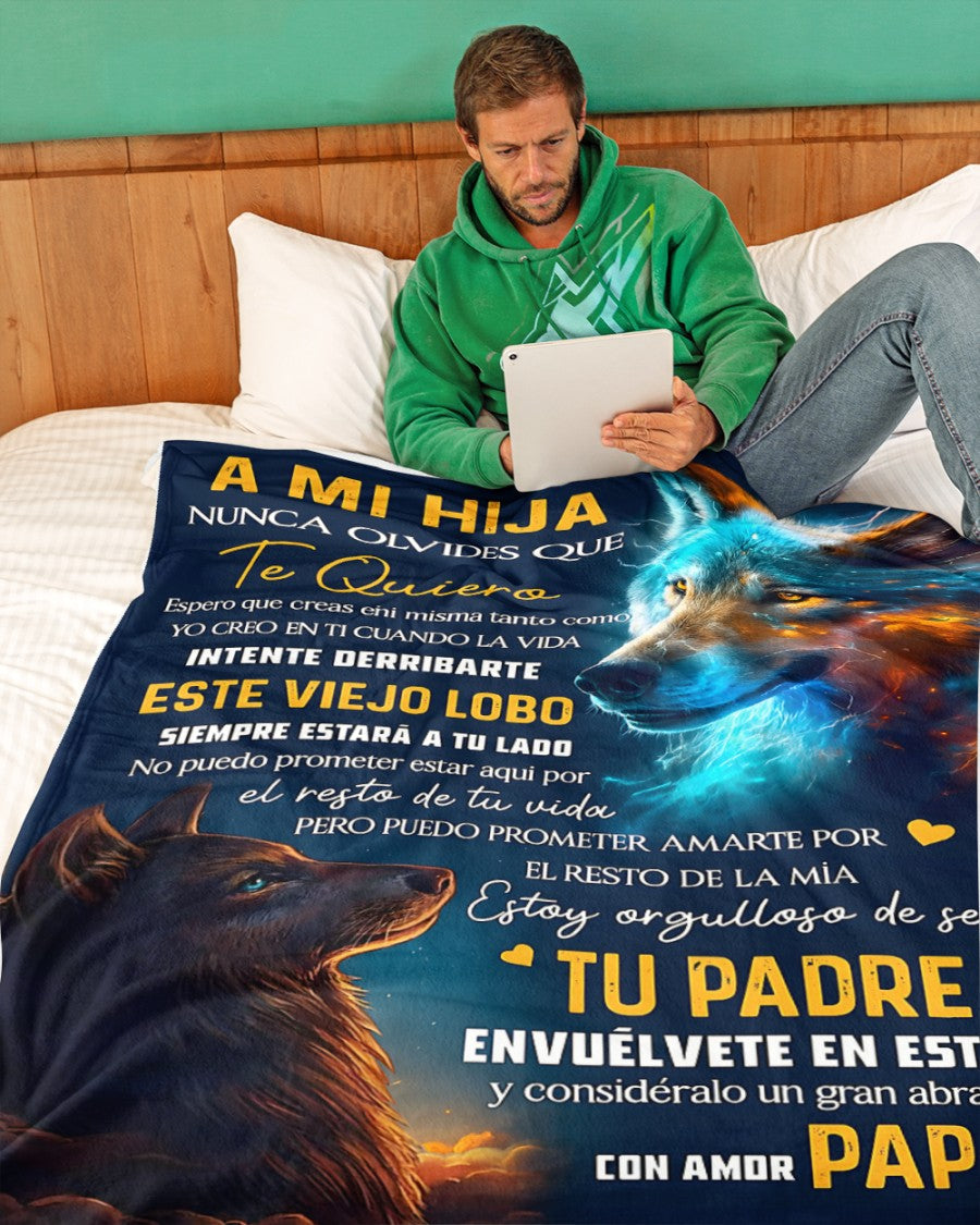 Manta para Hija – Regalo de Consuelo y Calidez de Papá Manta Acolchada de Forro Polar Sherpa NTTDsp (SKUB11-71)
