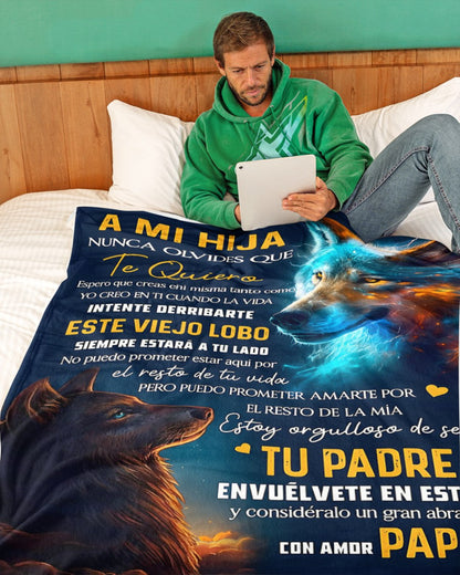 Manta para Hija – Regalo de Consuelo y Calidez de Papá Manta Acolchada de Forro Polar Sherpa NTTDsp (SKUB11-71)