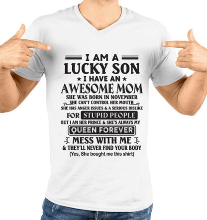 NOVEMBER - I AM A LUCKY SON I HAVE AN AWESOME MOM - FROM MOM - TLEE11 (SKU11-37-11)