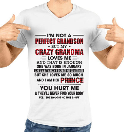 JANUARY - I’M NOT A PERFECT GRANDSON BUT MY CRAZY GRANDMA LOVES ME AND THAT IS ENOUGH - FROM GRANDMA - TLEE01 (SKU12-310-01)