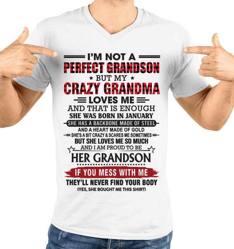 JANUARY - I’M NOT PERFECT, BUT MY CRAZY GRANDMA LOVES ME - FROM GRANDMA - TLEE01 (SKU26T-01131-01)