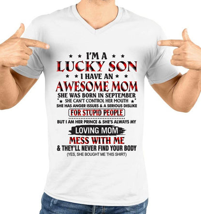 SEPTEMBER - I’M A LUCKY SON I HAVE AN AWESOME MOM - FROM MOM - TLEE09 (SKU26T-01-24-09)