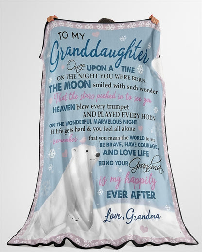 Special Gift For Your Granddaughter Blanket - From Grandma00