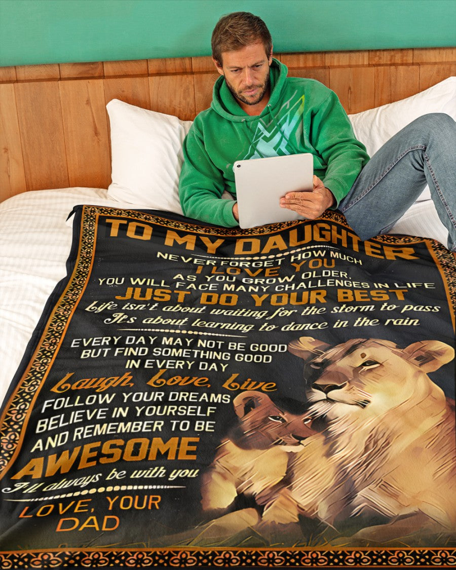 Special Gift For Your Daughter Blanket - From Dad (SKUB12-101)