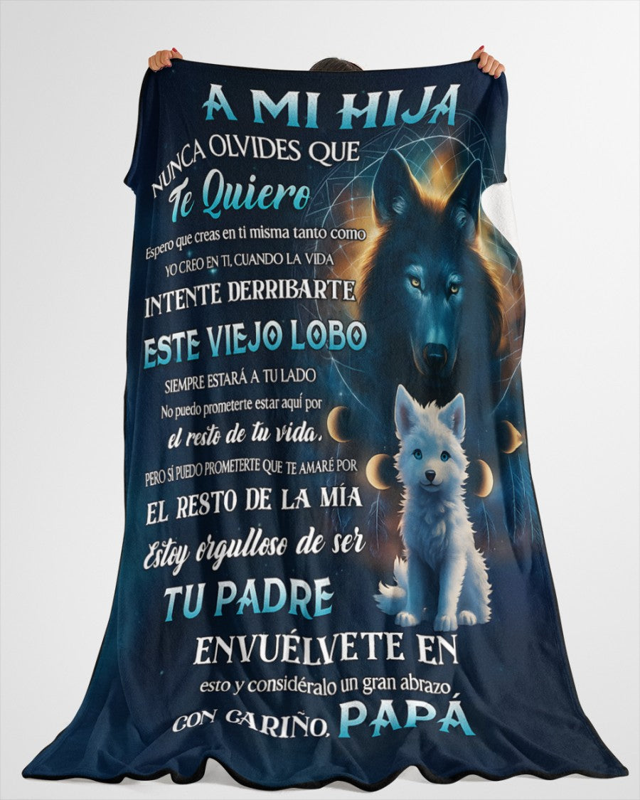 Manta para Hija – Regalo de Consuelo y Calidez de Papá Manta Acolchada de Forro Polar Sherpa - TLEEsp (SKUB11-88)