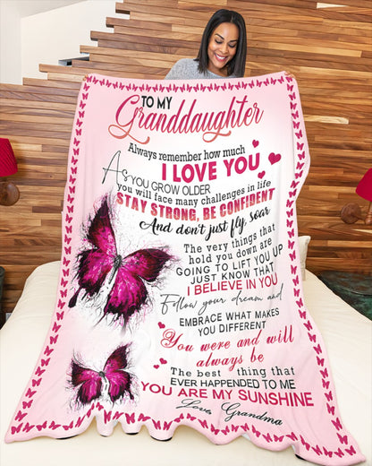 Special Gift For Your Granddaughter Blanket - From Grandma (SKUB12-230)