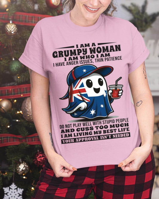 I AM A GRUMPY WOMAN I AM WHO I AM I HAVE ANGER ISSUES, THIN PATIENCE - FOR WOMEN - TLEE00 (SKU09-83-00)