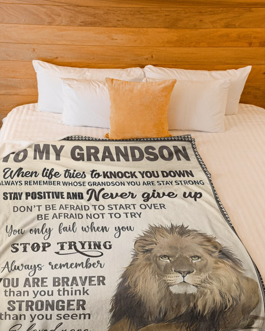 Special Gift For Your Grandson Blanket - From Grandma (SKUB12-192)