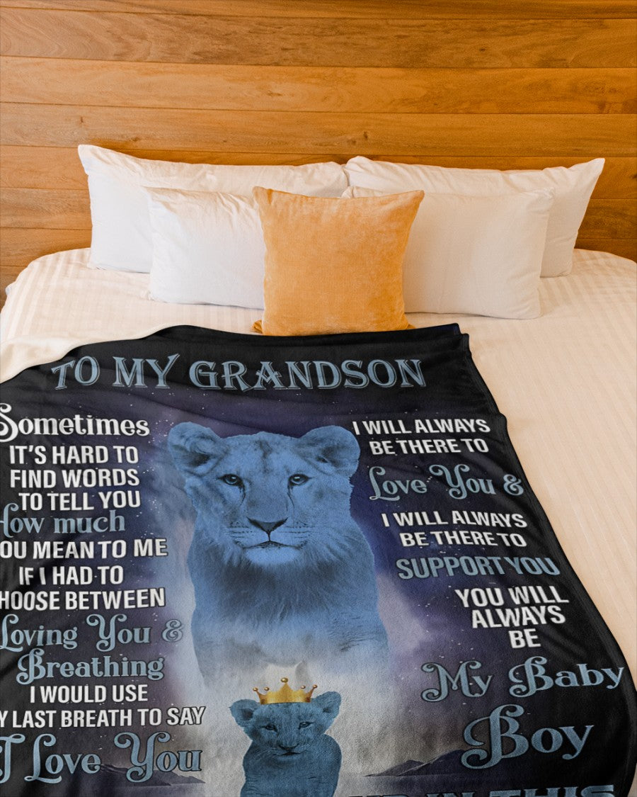 Special Gift For Your Grandson Blanket - From Grandma (SKUB12-14)