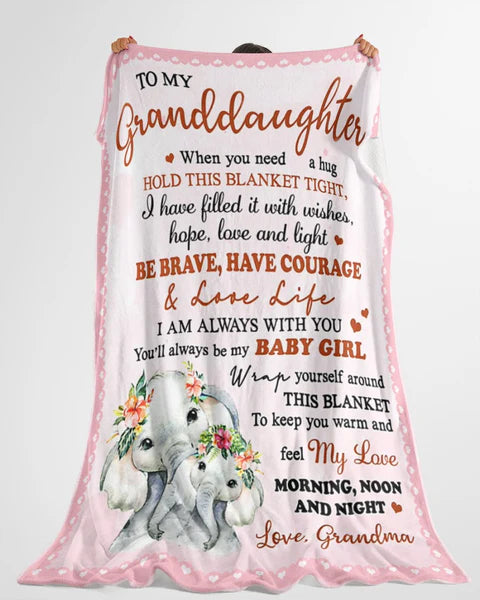 Special Gift For Your Granddaughter Blanket - From Grandma03