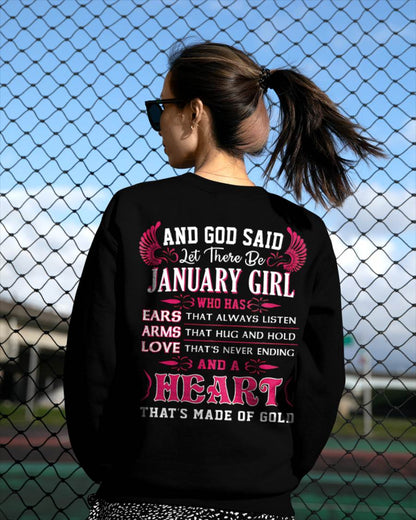 JANUARY GIRL – EARS THAT LISTEN ARMS THAT HUG LOVE NEVER ENDING HEART OF GOLD - FOR WOMEN - TLEE01 (SKU09-75-01)